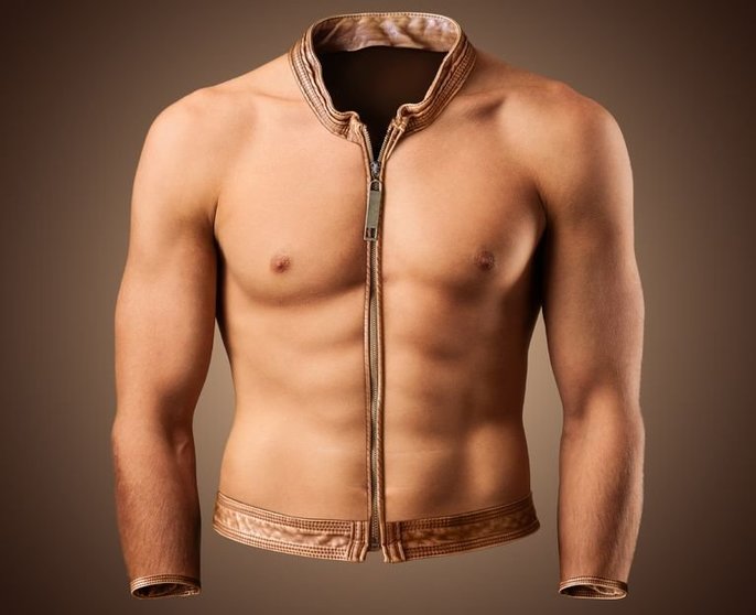 19622839 - beautiful male torso in shape of a jacket