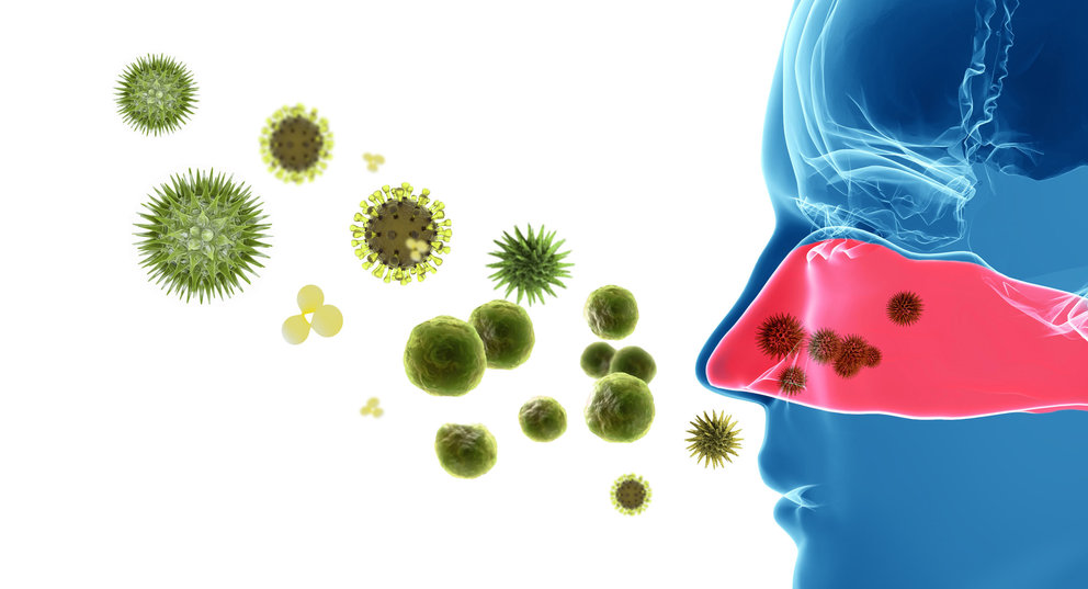 26790908 - 3d rendering illustration of pollen or virus